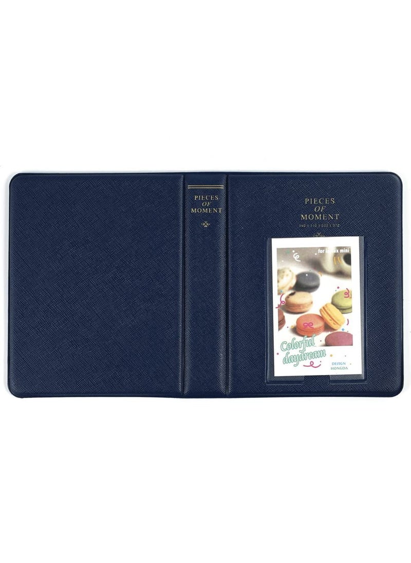 ZIKKON ZIKKON 64 Pockets Photo Album for Fujifilm Instax Mini 12 11 9 8 40 99 Evo Liplay 7S Instant CameraMini Link Printer Polaroid Snap Touch PIC300 Z2300 Mint Zip Instant Camera Printer navy blue  - Image 4