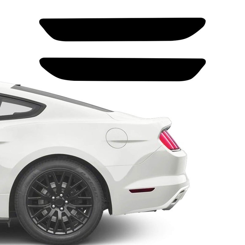NDRUSH Blackout Side Marker Lights Vinyl Tint Film Precut Overlay Air-Release Rear Sidemarker Wrap Cover Compatible with 2015-19 Ford Mustang - Image 1