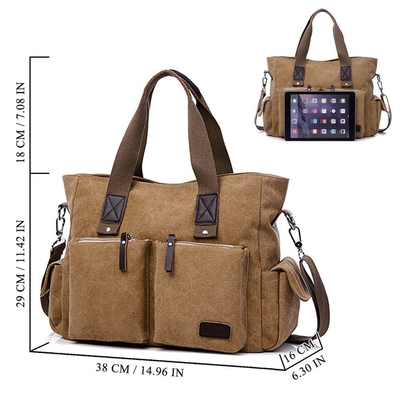 ToLFE Women's Top Handle Satchel Handbag Messenger Purse Crossbody Bag Travel Work Tote Bag - Image 4