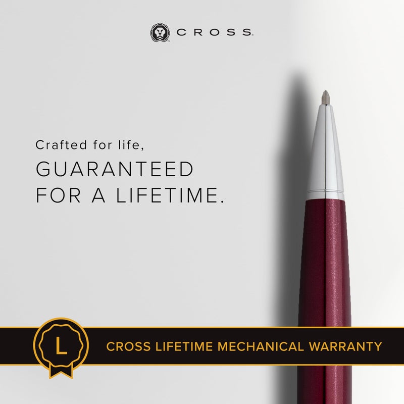 Cross Bailey Refillable Ballpoint Pen Presented in a Premium Gift Box - Medium Point, Black Ink, Red - Image 3