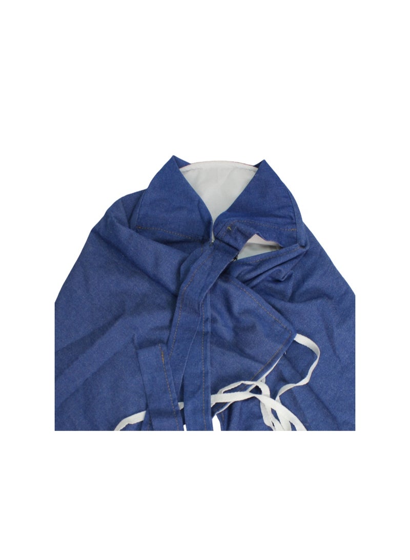 Kiddy Breastfeeding Cover – Blue with Heart Print - Image 3