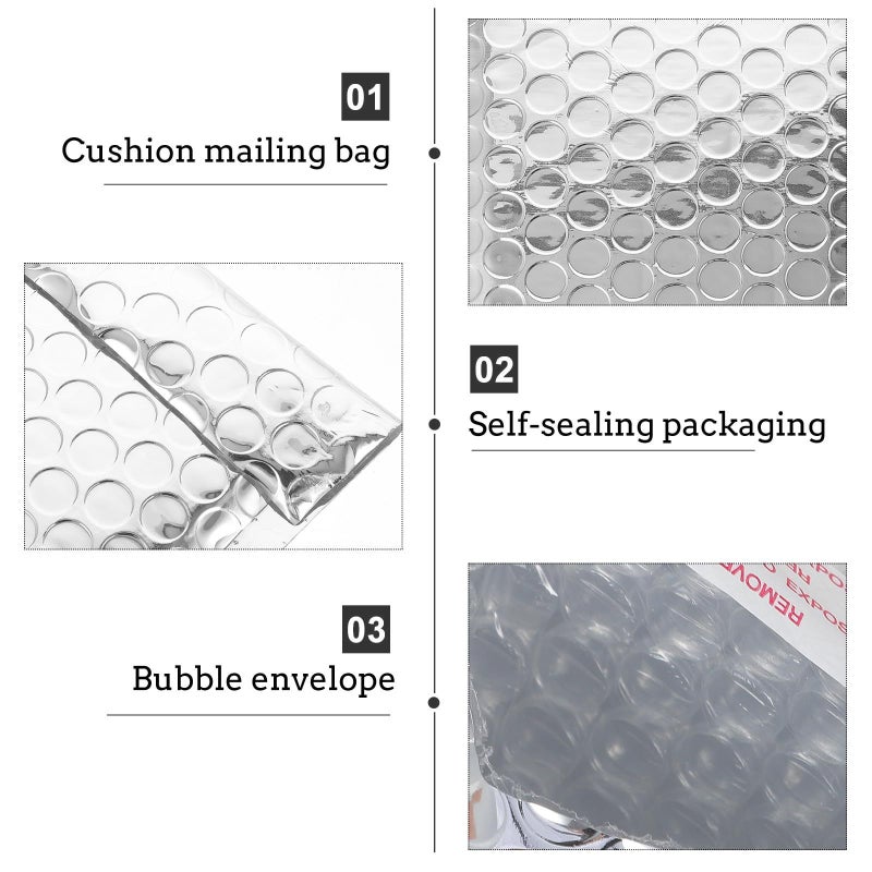 50 Pcs Self Seal Bubble Envelopes 110x130mm Shockproof Padded Mailers For Shipping Jewelry - Image 4