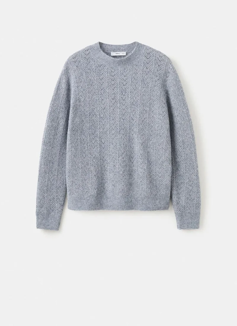 مانجو كنزة محبوكة بخيوط لامعة