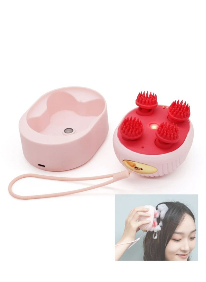 Prime by javauadan Electric Scalp Massager, Waterproof Portable Head Massager for Hair Growth Handheld Hair Massager with 4 Massage Heads, Detachable and Washable Handheld Scratcher for Deep Clean Hair Growth Head Relax  - Image 1