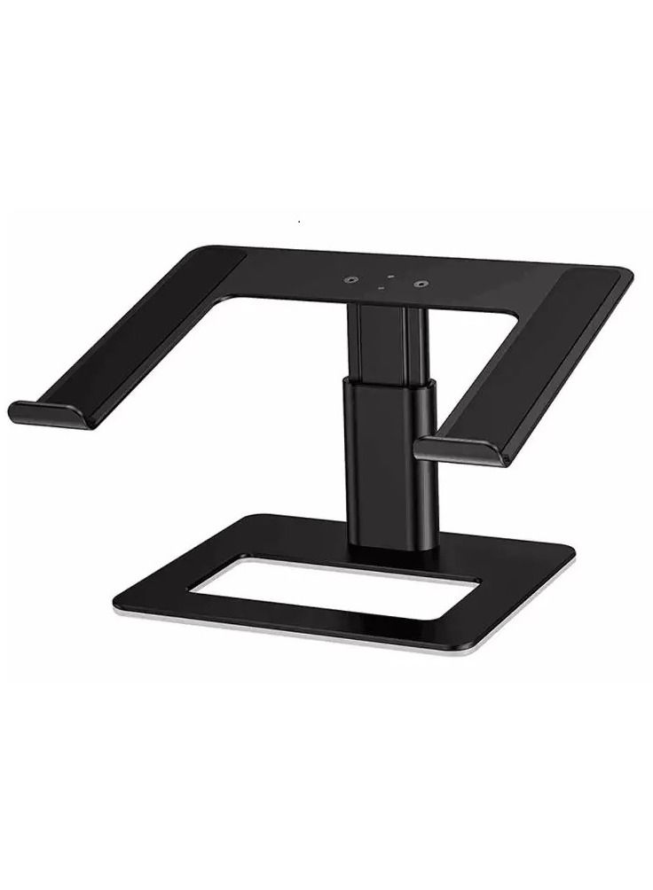 Aluminum Black Laptop Stand with Adjustable Height - Image 1