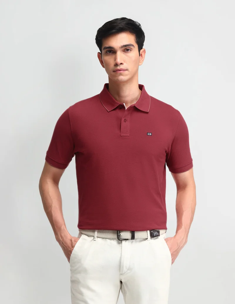 Arrow Solid Regular Fit Polo Shirt