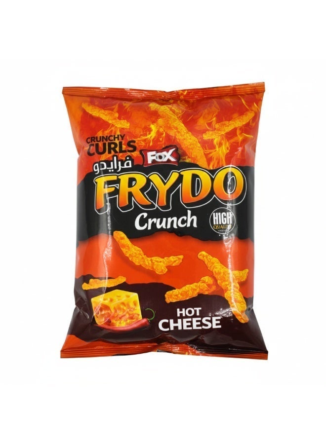 Fox Frydo Crunch Hot Cheese Crunchy Curls Spicy Cheese Snacks 62g - Image 1