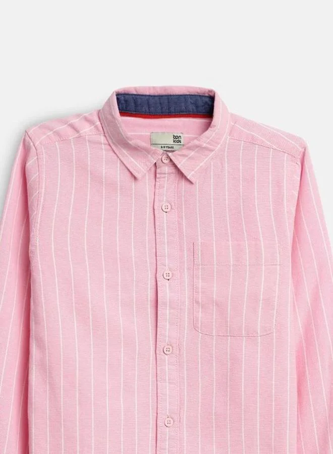 Bonkids Boy's Multicolour 100% Cotton Printed Regular Fit Shirt