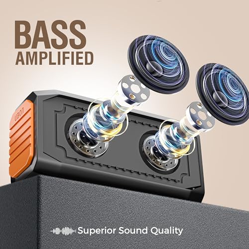 UBON SP95 20 Watt Wireless Party Speaker with 10 Hours Long Playtime | 2000 mAh Battery | Surround Sound, Multple Connectivity - TF Card, BTV5.3, Aux | Portable Speaker (Grey) - Image 4