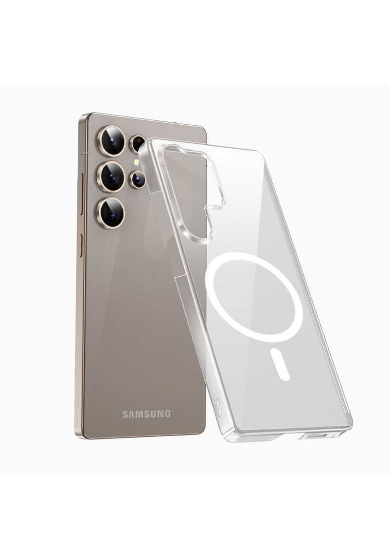 Techie MagSafe Clear Case for Samsung Galaxy S24 Ultra 5G 2024 Magnetic Hard Back, Slim Shockproof Cover, Supports Wireless Charging  - Image 1