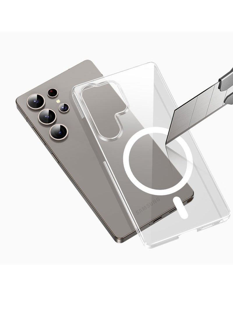 Techie MagSafe Clear Case for Samsung Galaxy S24 Ultra 5G 2024 Magnetic Hard Back, Slim Shockproof Cover, Supports Wireless Charging  - Image 5