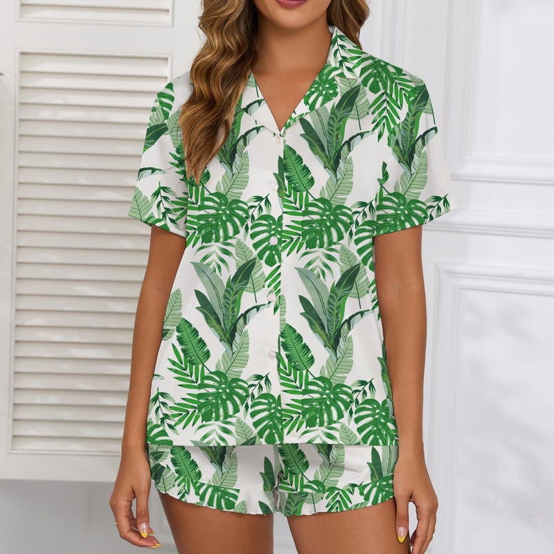 Women's Striped Satin Pajama Set - Image 4