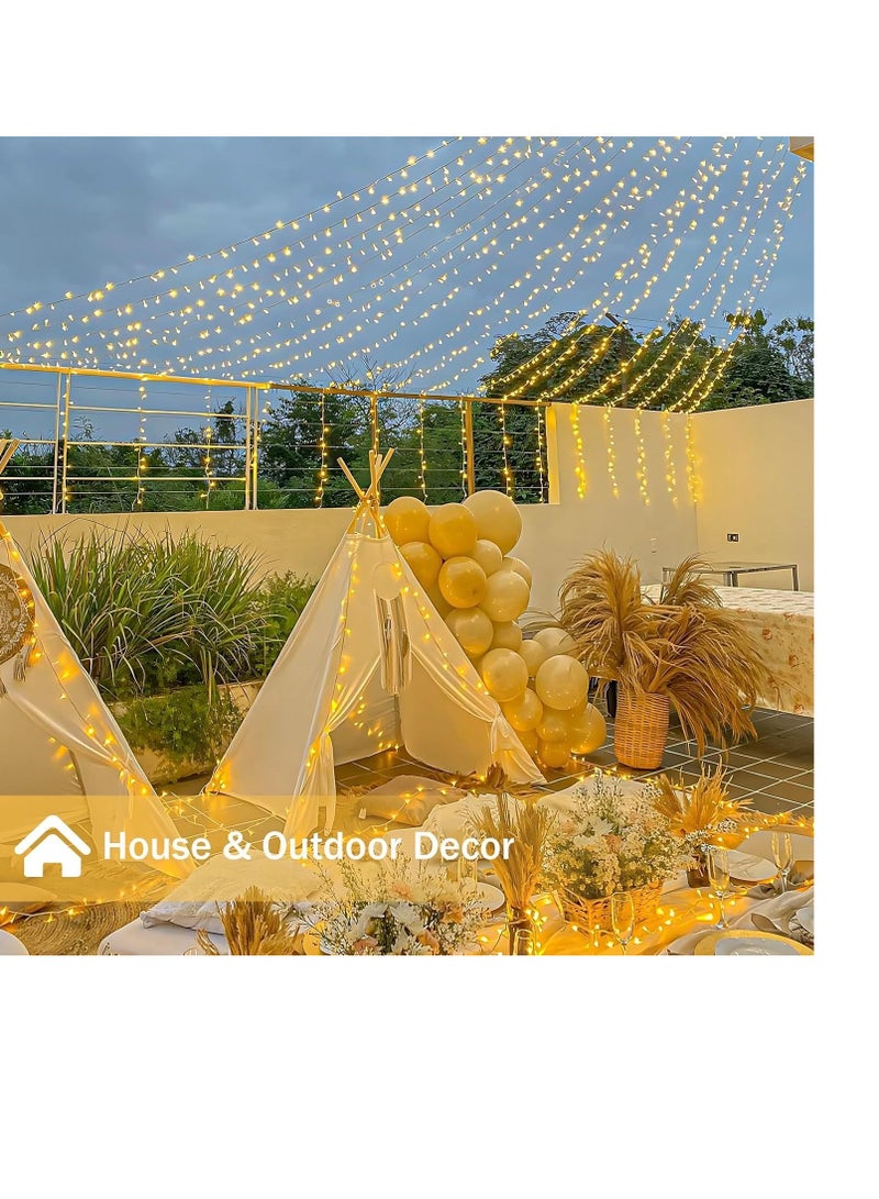 general Christmas Lights Indoor Outdoor, Clear Wire 66Ft 200 LED String Lights for Bedroom, 13 Modes Twinkle Fairy String Lights for Xmas Tree Wedding Party Bedroom Garden Decorations - Image 2