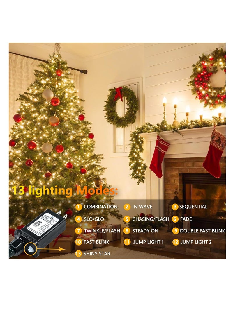 general Christmas Lights Indoor Outdoor, Clear Wire 66Ft 200 LED String Lights for Bedroom, 13 Modes Twinkle Fairy String Lights for Xmas Tree Wedding Party Bedroom Garden Decorations - Image 3