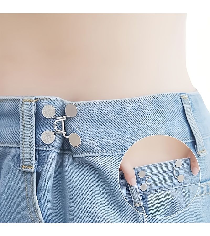10pc No Sew Waist Ties Metal Pins for Cinching Pants Waistband - Image 2