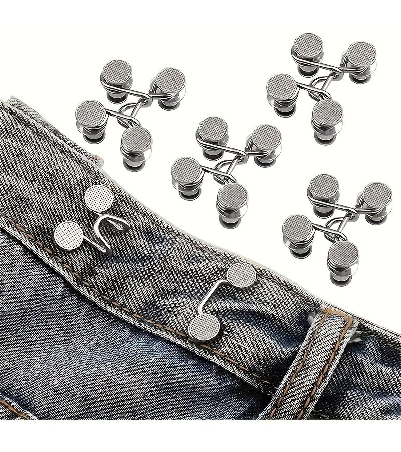 10pc No Sew Waist Ties Metal Pins for Cinching Pants Waistband - Image 1