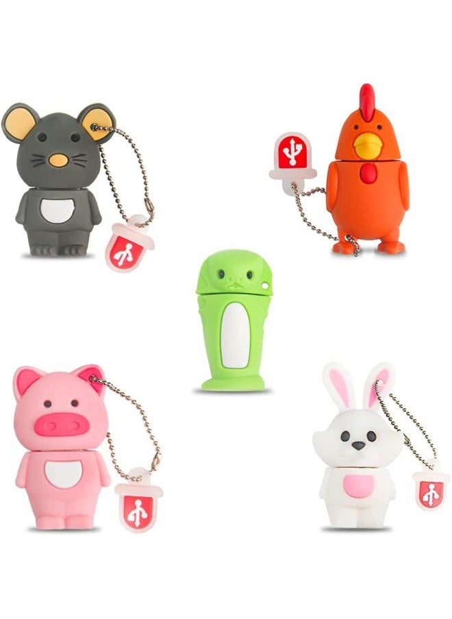 Pvc Creative 12 Zodiac Personality Cute Cartoon High-speed U Disk Gift Customization 64G 128G-Color:Horse-Capacity:64GB  - Image 2