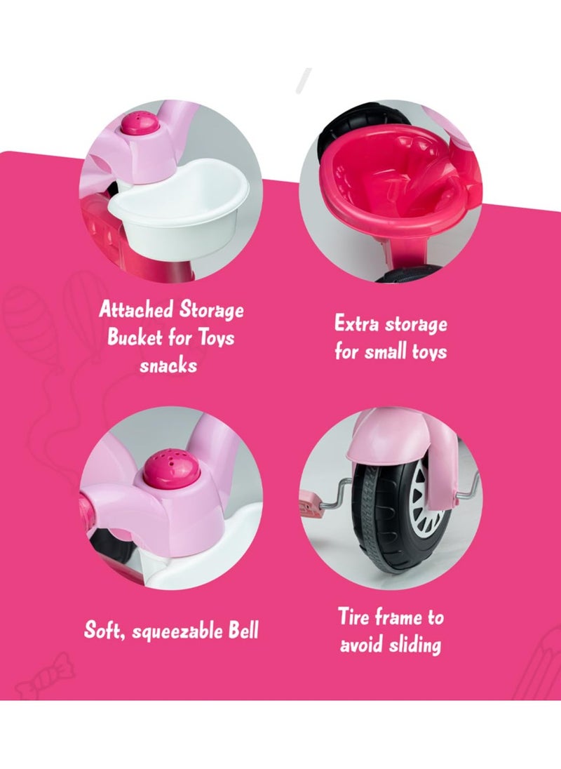 Kids 3 Wheel Bike – Pink  - Image 4