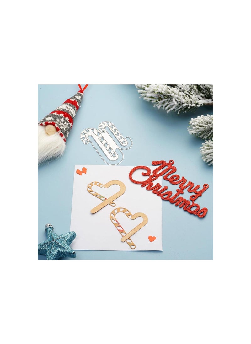 Generic - Christmas Metal Cutting Dies Candy Cane Die Cuts Embossing Stencil for Card Making DIY Scrapbooking Arts Crafts - Image 1