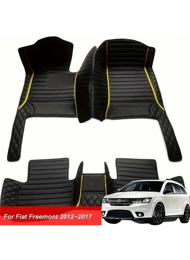 Fiat Freemont 2012 2017 5 Seats All Weather Non Slip Car Mats Black - Image 1