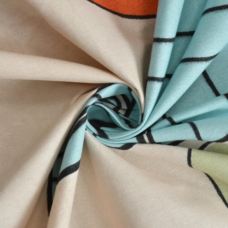 YaAkholic YaAkholic Super Premium Quilt Cover Double Bed with Zipper Blanket Cover/rajai Cover/Comforter Cover/Duvet Cover Queen Size Glace Cotton (Queen Size Dohar Cover) 90x90 Inches (Multi Leaf)  - Image 3