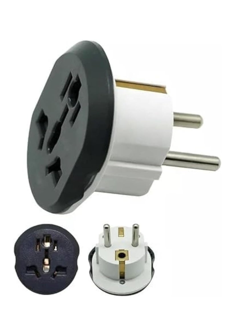 Power Plug Adapter Universal Travel Power Converter International Travel 20/40A 250V Output | 2pin (1 Piece - Color May Vary) - Image 1