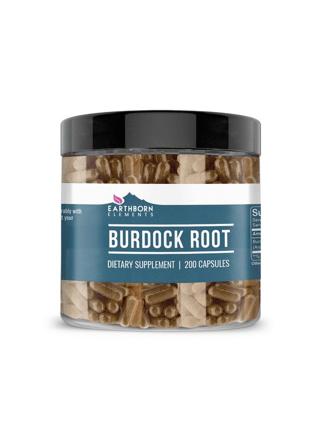 Earthborn Elements Burdock Root 200 Capsules, Pure & Undiluted, No Additives - Image 1