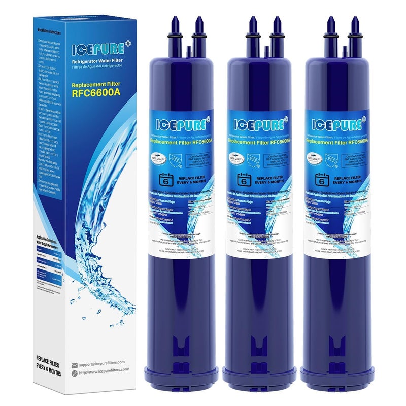 ICEPURE Replacement for 4396841, EverydropÂ® Filter 3, EDR3RXD1, 4396710, KenmoreÂ® 9083, 9030, 46-9083, 46-9030, Refrigerator Water Filter, 3 PACK - Image 1