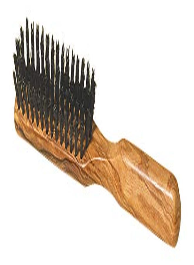 REDECKER Wild Boar Bristle Hairbrush With Waxed Olive Wood Handle, 81/8Inches - Image 1