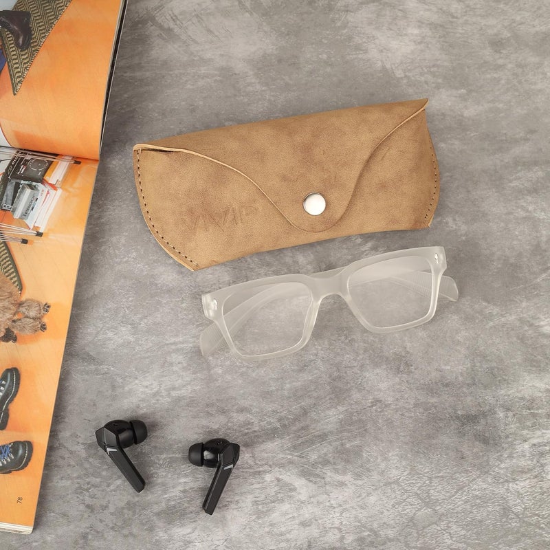 VIVID Vision Unisex Adult Lightweight Eyewear Specs Case Cover | Protect Eye Glasses | Chashma Dibbi | Spectacle Box | Closure - Button | Artificial Leather - Image 5