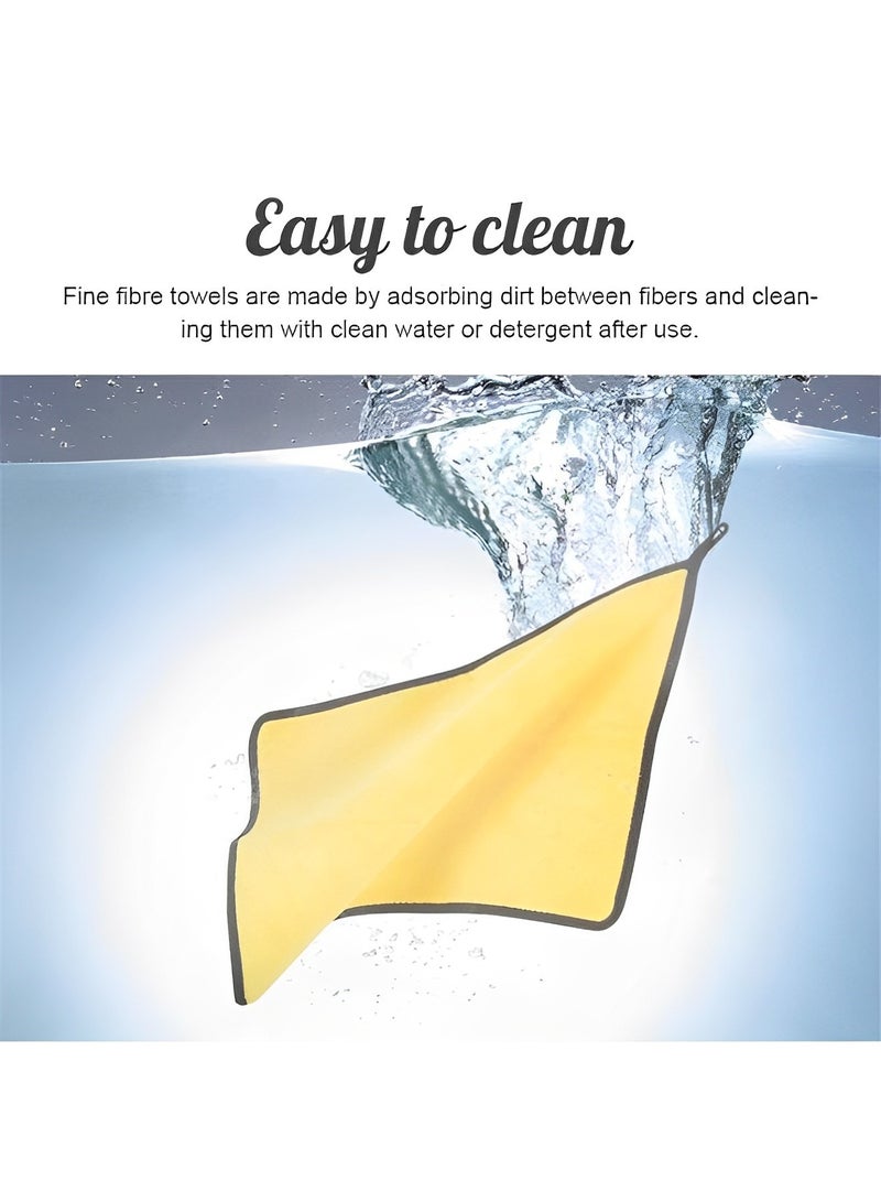 REOCLE Microfiber Cleaning Cloth Double-Sided Microfiber Towel Lint Free Highly Absorbent Multi-Purpose Dust and Dirty Cleaning Supplies for Car Cleaning - Image 5