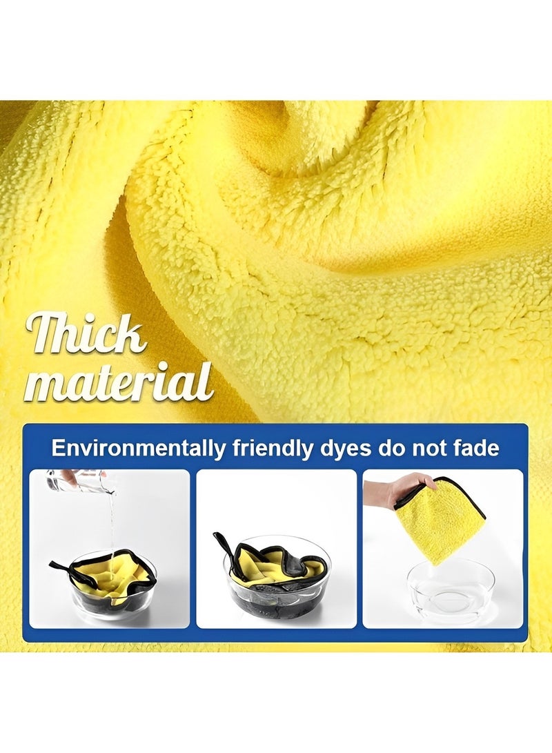 REOCLE Microfiber Cleaning Cloth Double-Sided Microfiber Towel Lint Free Highly Absorbent Multi-Purpose Dust and Dirty Cleaning Supplies for Car Cleaning - Image 4
