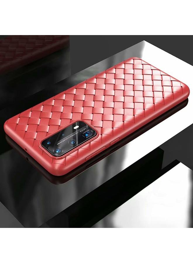 إيروريكس جراب لهاتف Huawei P40، جراب TPU مانع للانزلاق بنمط كلاسيكي منسوج وجيد التهوية - Image 2