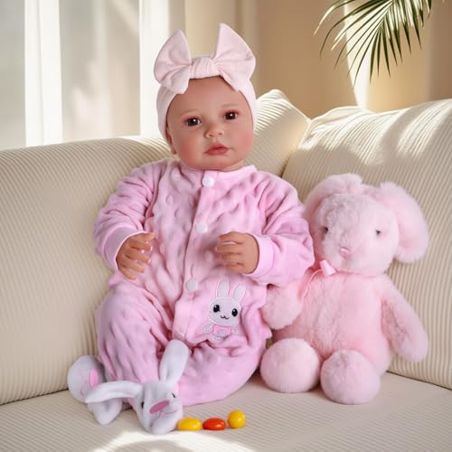 BABESIDE Reborn Baby Dolls - 20-inch Cute Soft Vinyl Realistic Baby Doll Real Life Baby Dolls with Complete Accessories Perfect for Cuddling, Playtime, and Gift Giving - Image 5