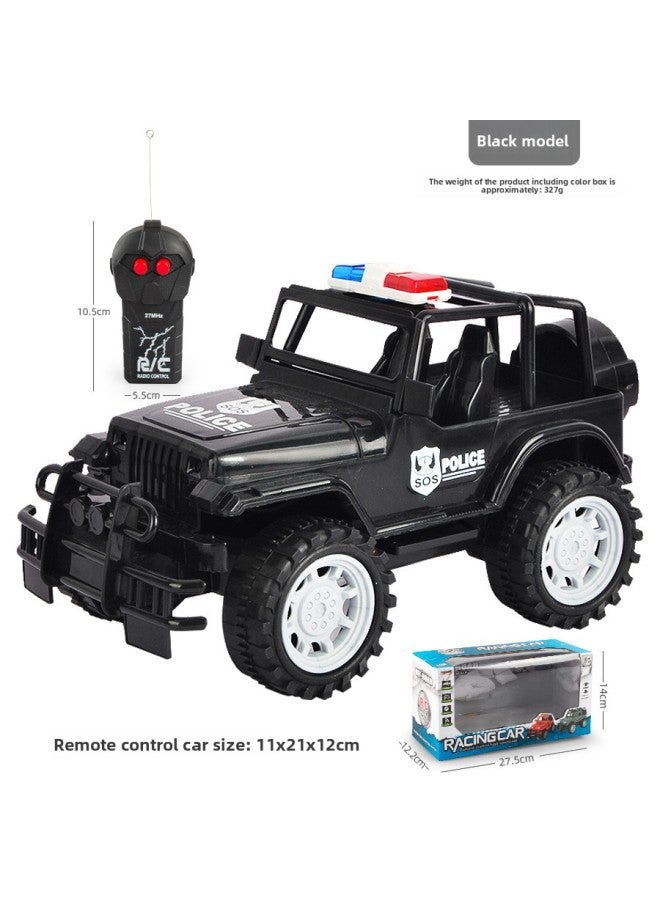 Children's Alloy Electric Remote Control Car Toy 1:18 Four-way Off-road Racing Car Wireless Remote Control High-speed Car Boy Toy-Color:119 Black (two-way Battery) To Send Battery X5-Proportion:1:18
