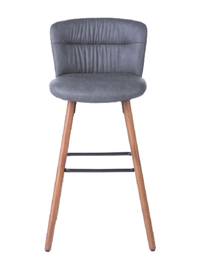 Micasa Elegant Padded Long Leg Bar Stool Dark Grey And Brown 110.5 X 45.5 X 50 Cm 7-11Mr  - Image 1