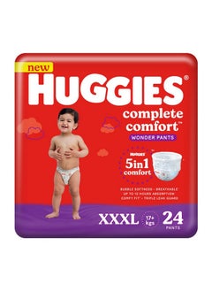 Complete Comfort Wonder Pants Triple Extra Large (Xxxl) Size (17 Kgs+) Baby Diaper Pants, 24 Count|5 Benefits In 1 Diaper| Bubble Bed Softness | Upto 12 Hour Overnight Absorption - pzsku/Z66141FBCA503E395E718Z/45/_/1727694955/744328c0-a3a4-46a4-a036-46131d58d7ae