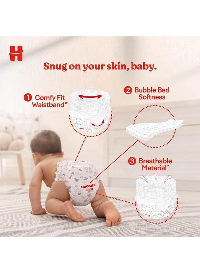 HUGGIES سراويل الحفاضات الكاملة المريحة بحجم ثلاثي كبير جداً (XXXL) (17 كجم+) ، 24 قطعة | 5 فوائد في حفاضة واحدة | نعومة سرير الفقاعات | امتصاص يصل إلى 12 ساعة ليلاً - Image 3