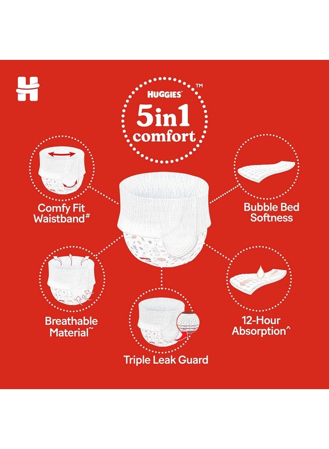 HUGGIES سراويل الحفاضات الكاملة المريحة بحجم ثلاثي كبير جداً (XXXL) (17 كجم+) ، 24 قطعة | 5 فوائد في حفاضة واحدة | نعومة سرير الفقاعات | امتصاص يصل إلى 12 ساعة ليلاً - Image 2