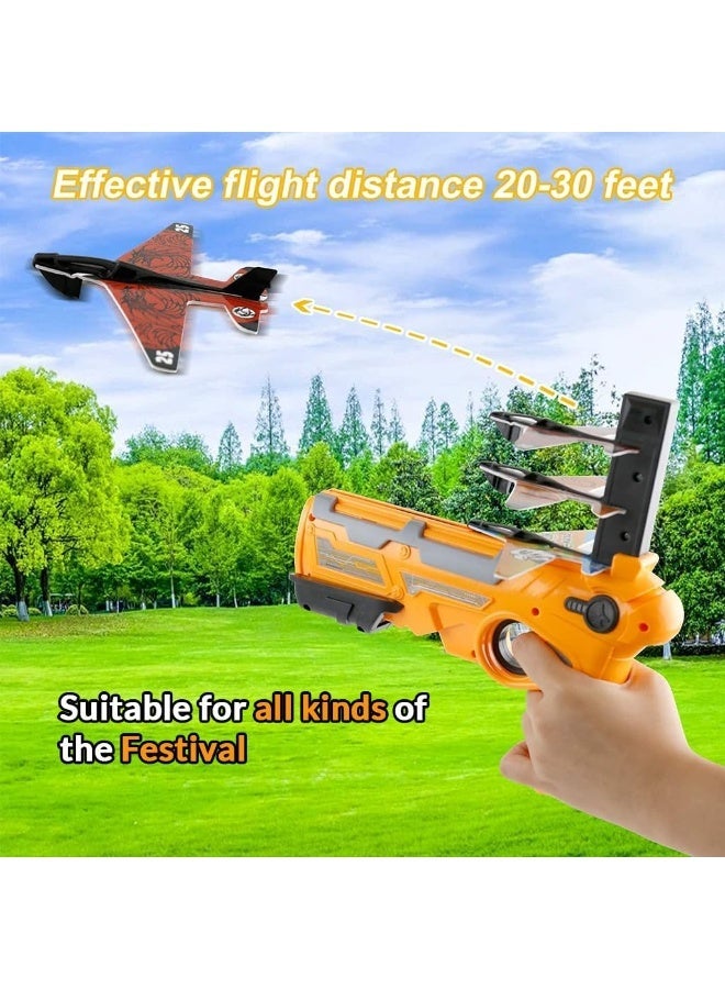 ST ZONE Flying Airplane Launcher Toy with Foam Planes, Air Battle Gun Shooting Game for Kids, Outdoor Ejector Plane Toy Gift for Boys & Girls - Image 4