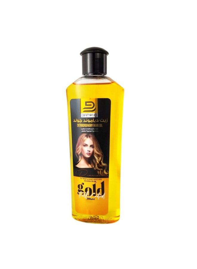 Diamond Gold Hair Oil For Treat, Moisturize & Nourish Hair 200 ml - Image 3