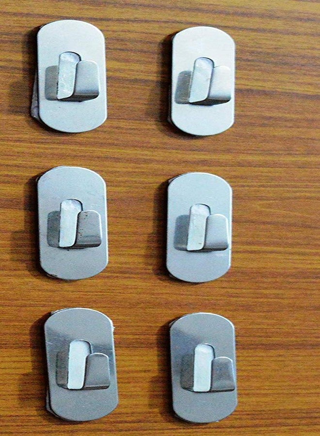 YTM 6 pcs New Edition Adhesive Wall Hook, Wall Hanger Hook - Image 1