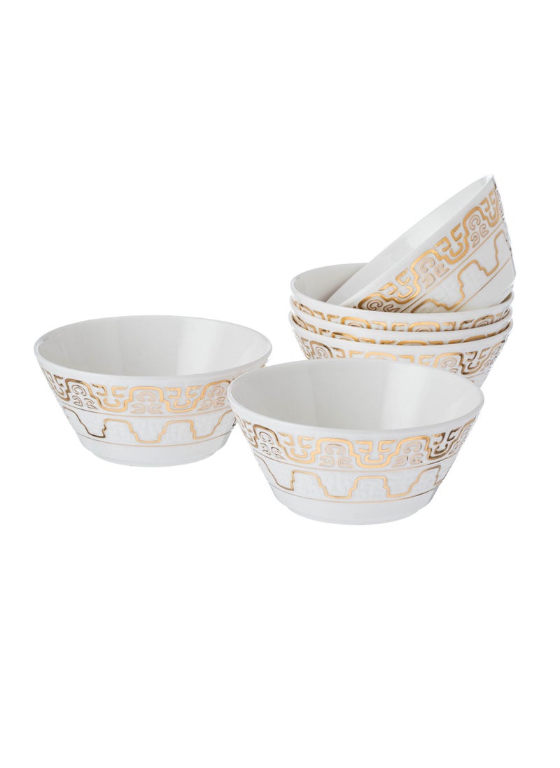 Dania Sweet yogurt and salad set, porcelain, golden decor  - Image 1