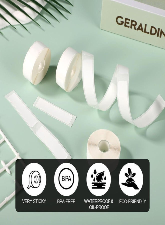 XIHIRCD شريط لاصق أبيض من XIHIRCD، 480 قطعة/3 لفات، لجهاز Phomemo D30، مقاس 12 × 50 مم، شريط لاصق حراري ذاتي اللصق بديل لمستلزمات المكتب والمنزل - Image 3