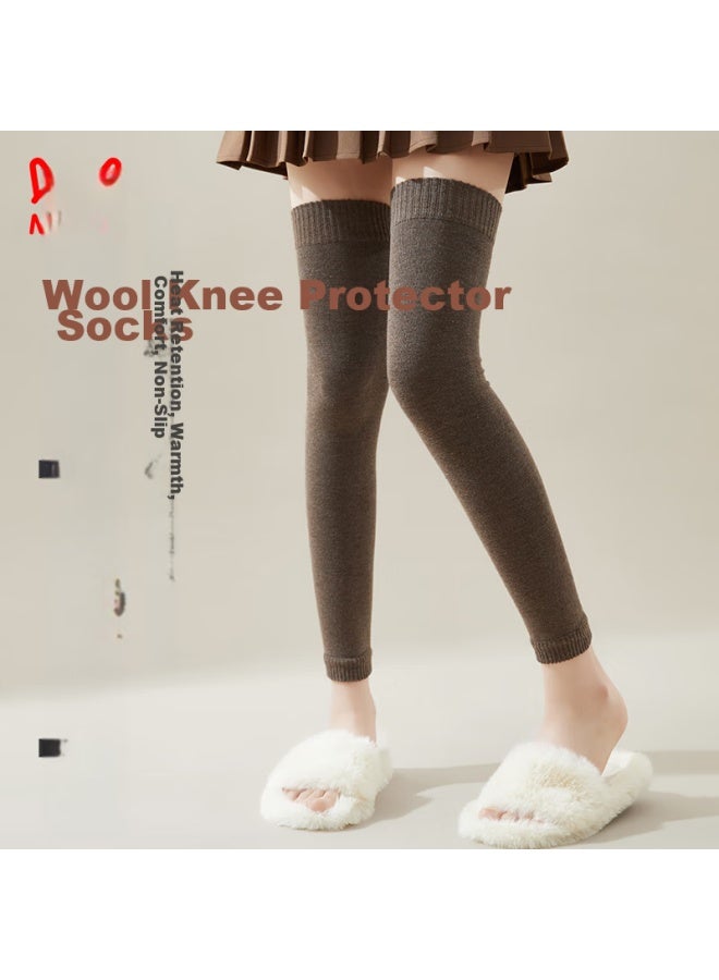 MIIOW 2 Double-leg Wool Over-knee Stockings For Women , Ladies' Sock Covers - Image 2