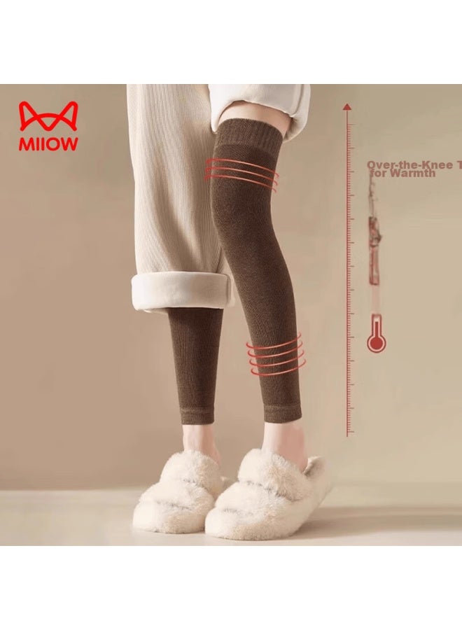 MIIOW 2 Double-leg Wool Over-knee Stockings For Women , Ladies' Sock Covers - Image 5
