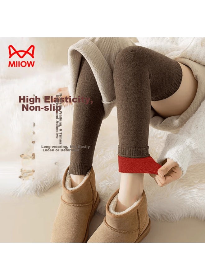 MIIOW 2 Double-leg Wool Over-knee Stockings For Women , Ladies' Sock Covers - Image 4