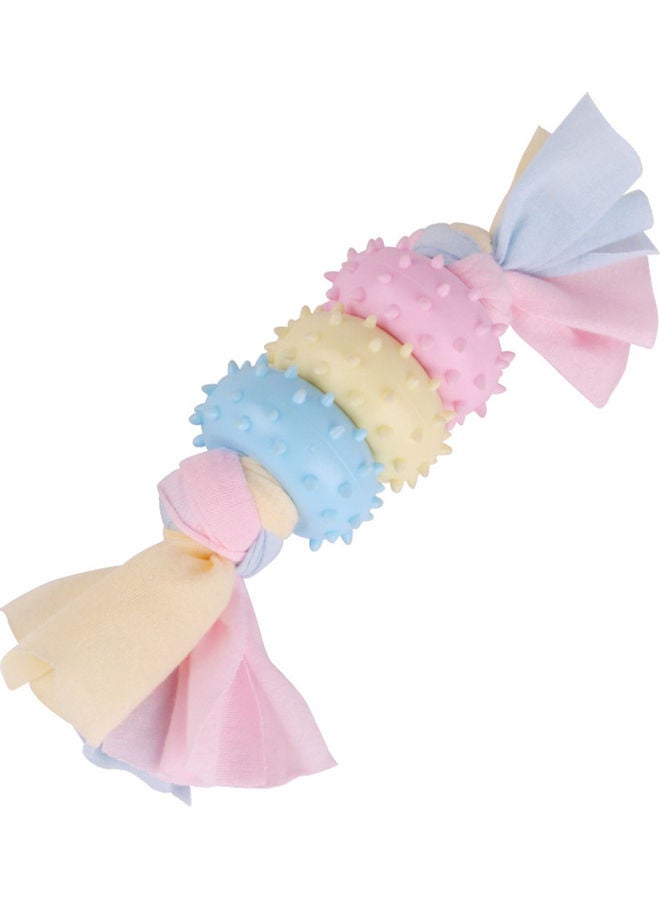 NIBEMINENT Cotton Molar Teeth Cleaning Chew Toy Multicolour