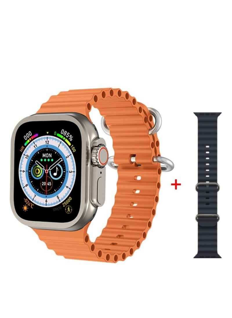 micro speed - Smart Watch HW49 Ultra2 Health Fitness Tracker Sport Watch 49MM-Orange - Image 1