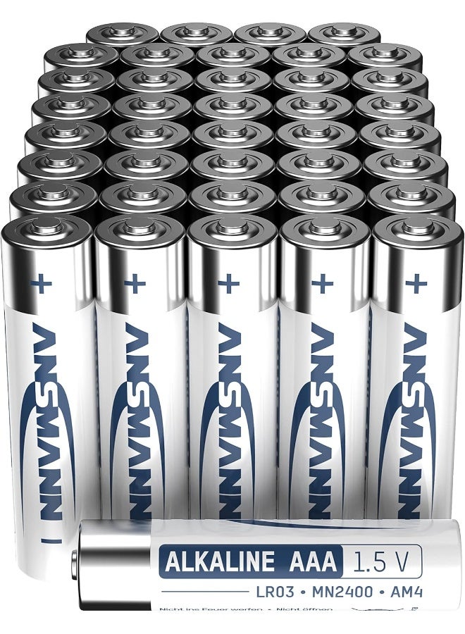 ANSMANN بطاريات AAA قلوية حجم LR03 - بطارية AAA (عبوة من 40) - Image 1